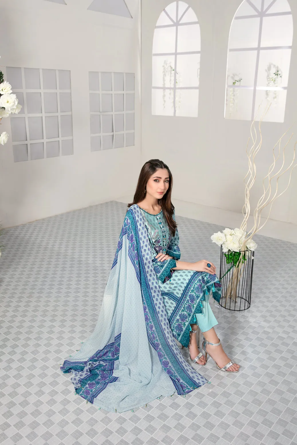 Tawakkal Titania Lawn Collection 2022 – D-7094