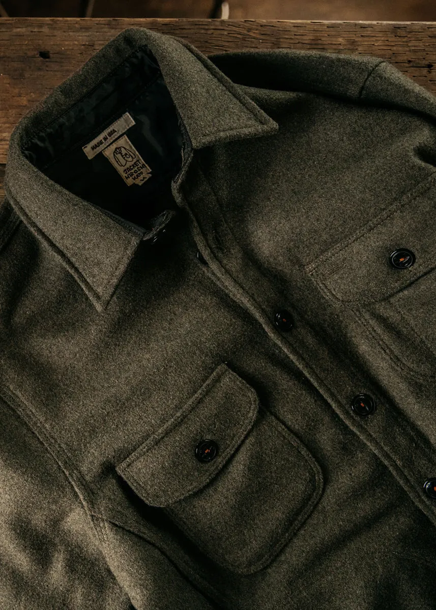 The Anvil Melton Wool - Dark Green