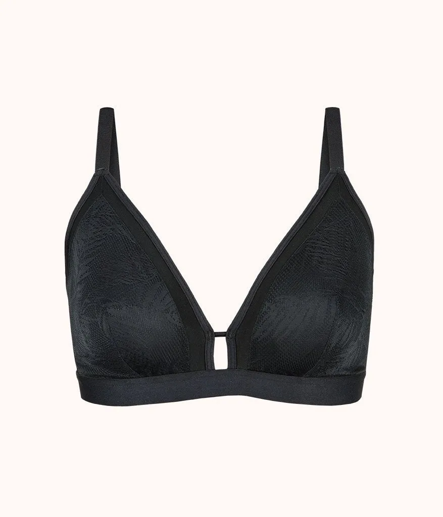 The Smooth Lace Busty Bralette: Jet Black