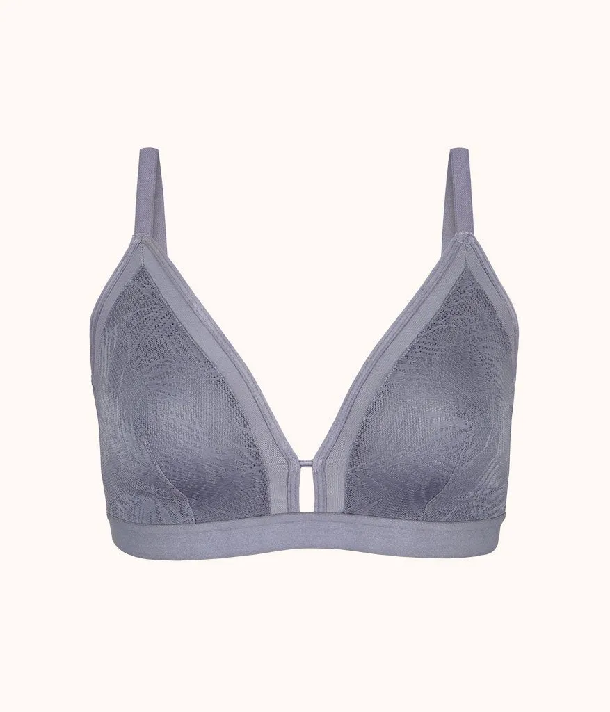 The Smooth Lace Busty Bralette: Smoke