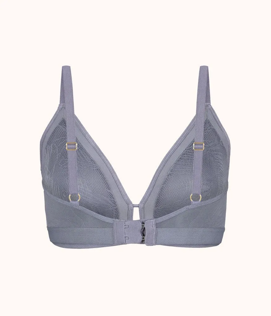 The Smooth Lace Busty Bralette: Smoke