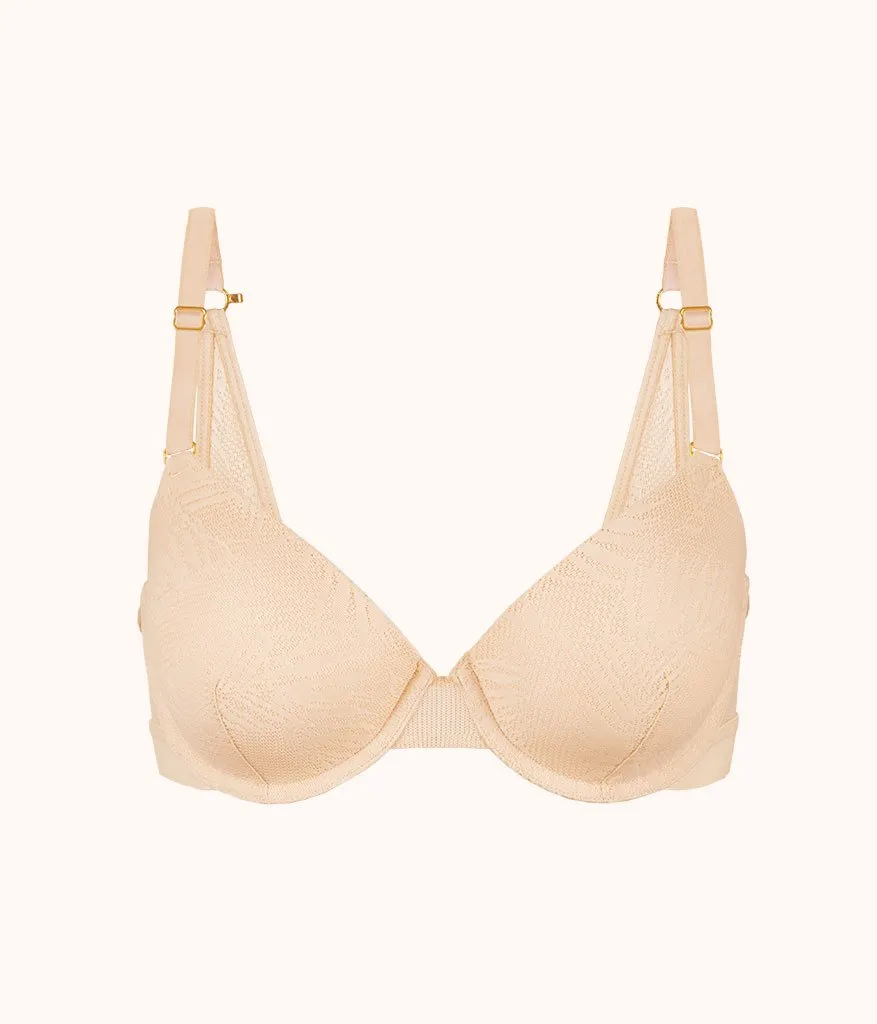 The Smooth Lace T-Shirt Bra: Toasted Almond