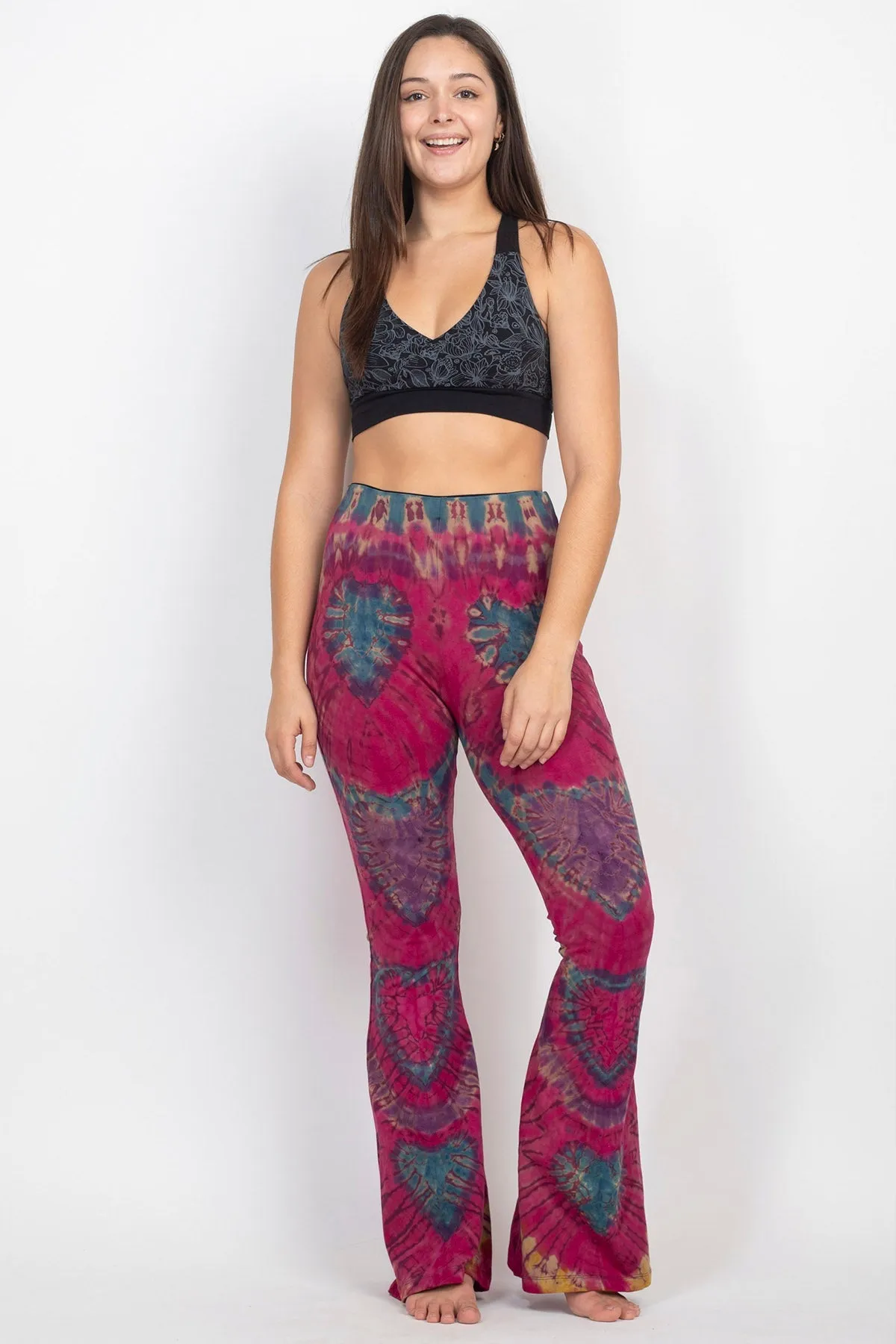 Tie-Dye Organic Cotton Belly Bottom Pants