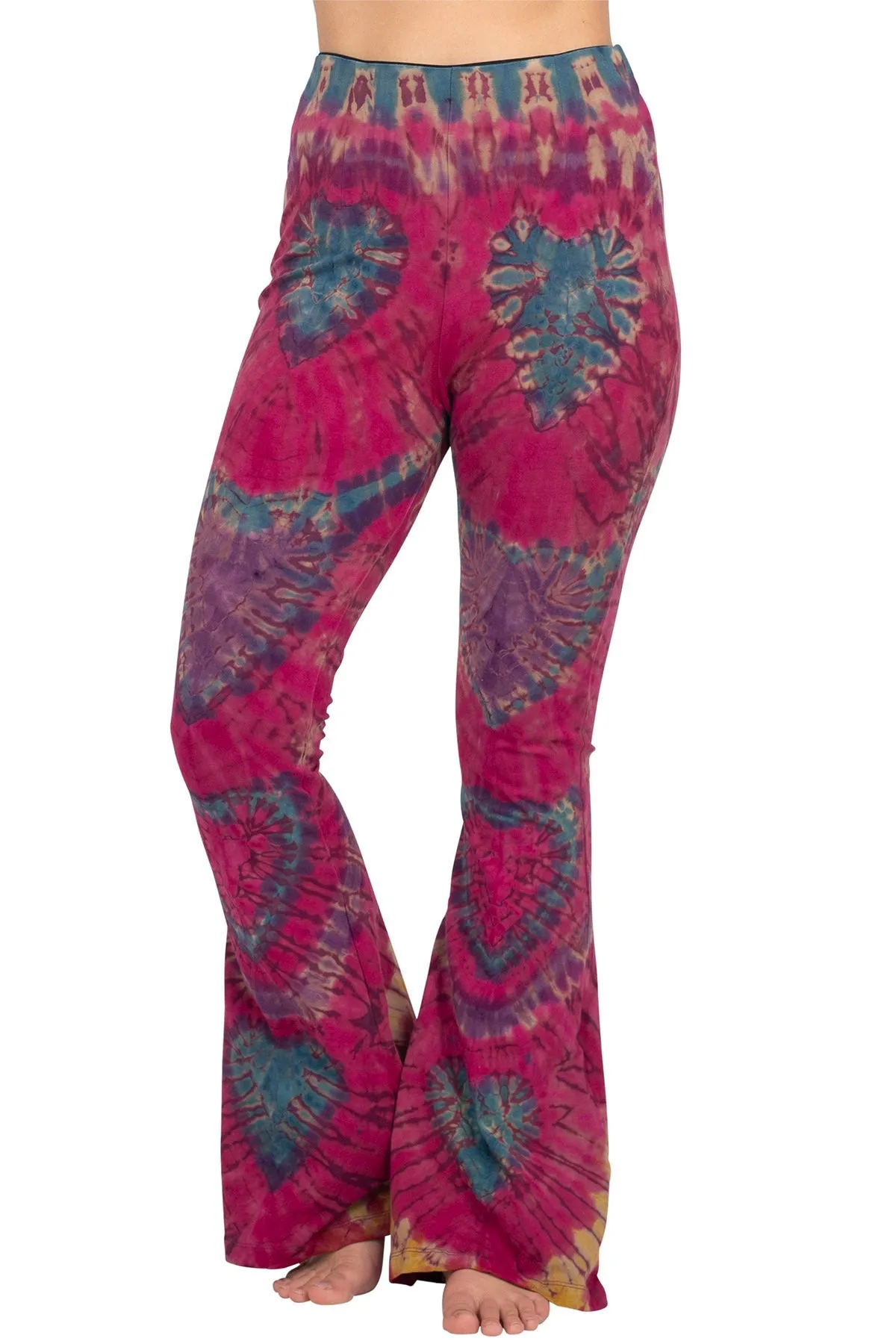 Tie-Dye Organic Cotton Belly Bottom Pants