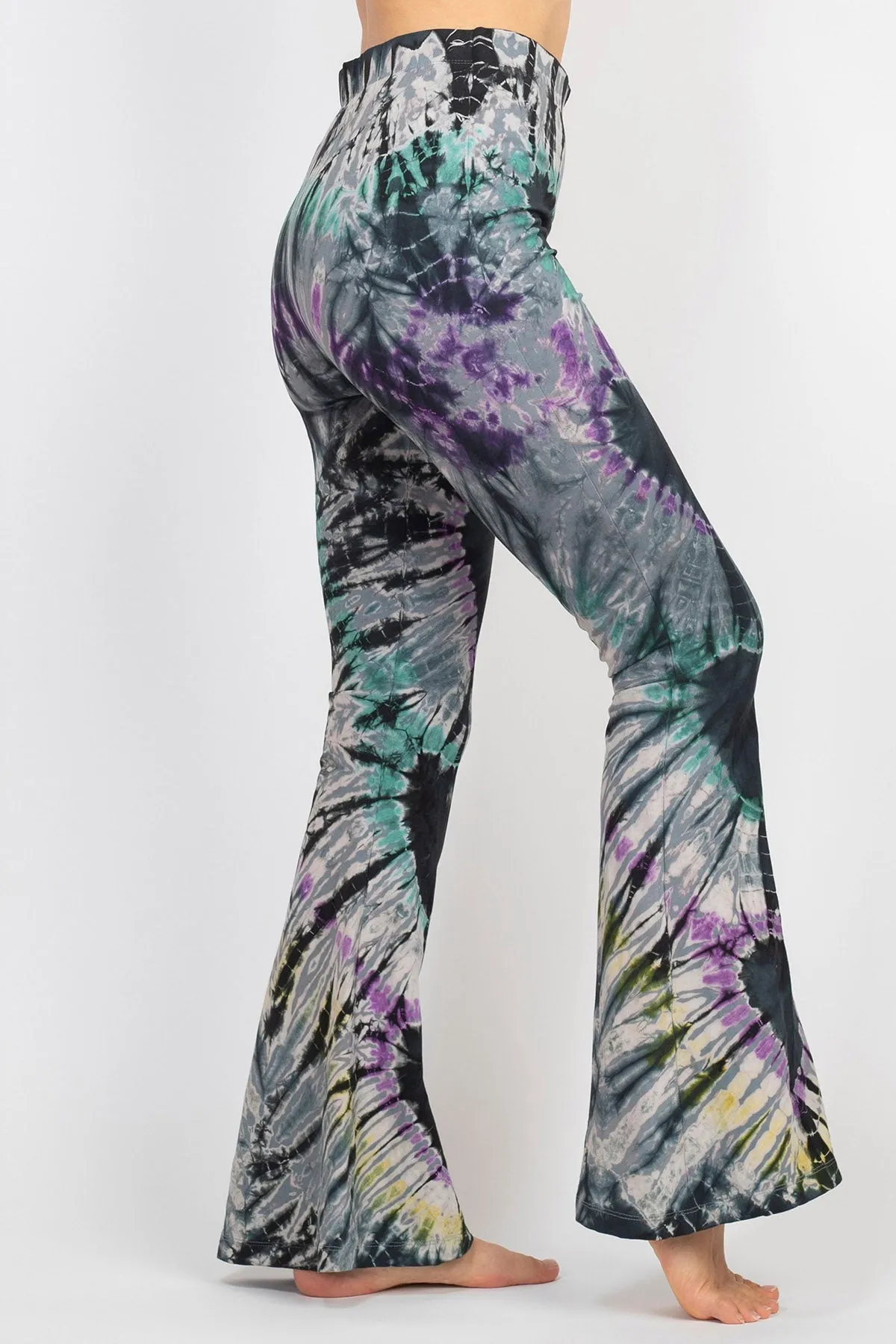 Tie-Dye Organic Cotton Belly Bottom Pants