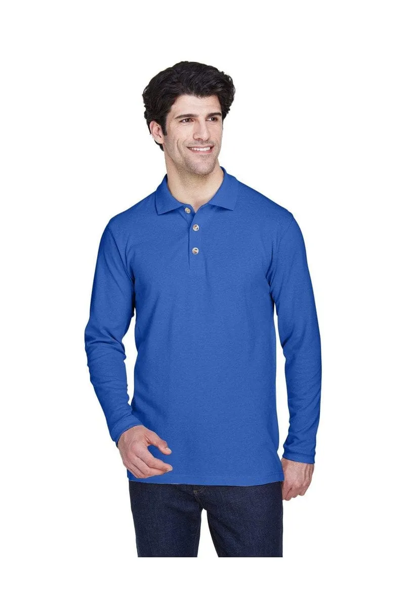 UltraClub 8532: Adult Long-Sleeve Classic Pique Polo