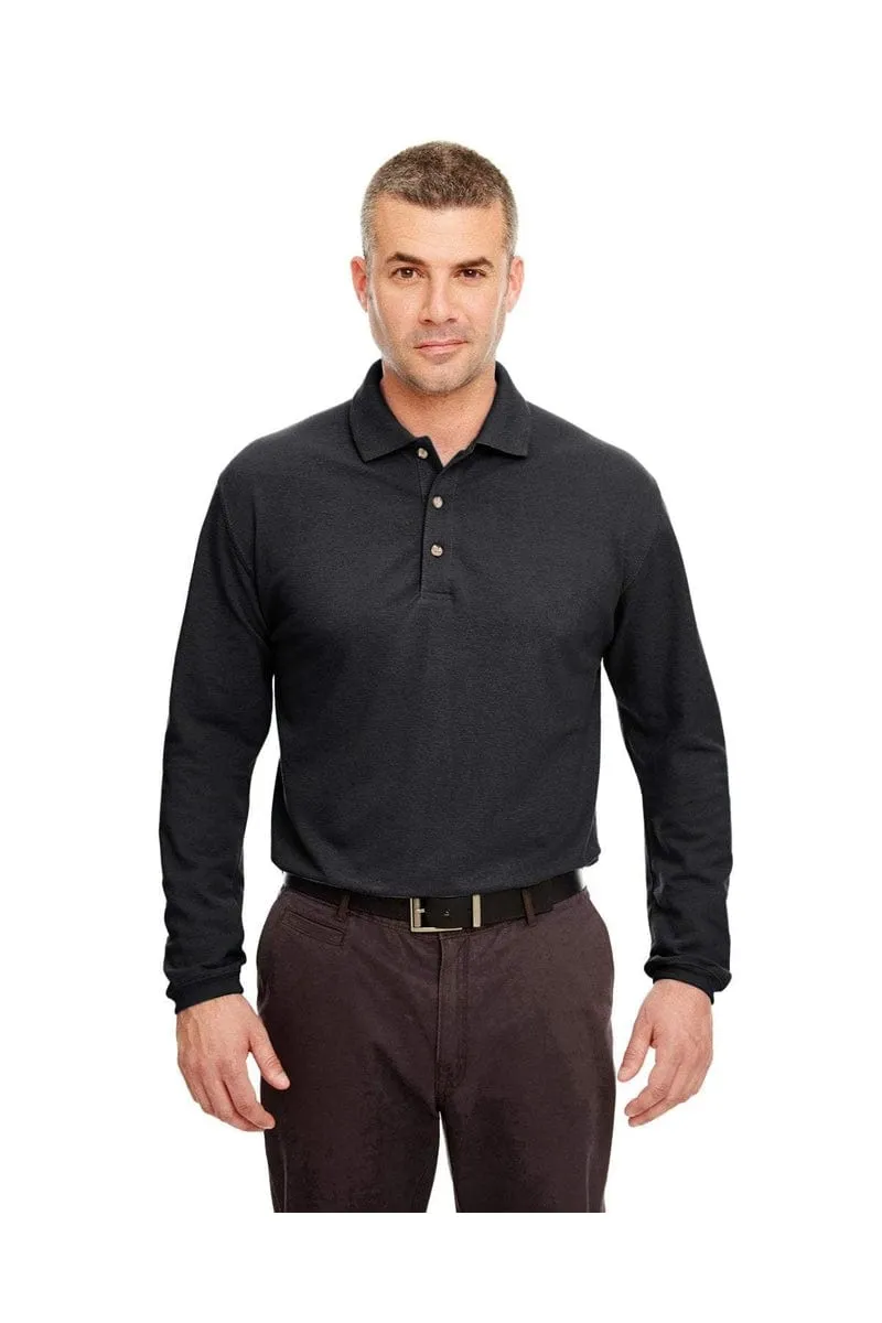 UltraClub 8532: Adult Long-Sleeve Classic Pique Polo