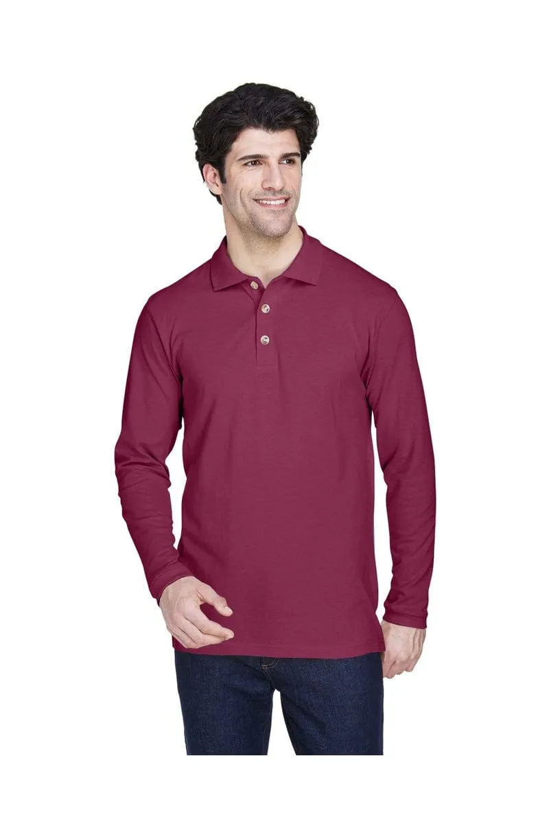 UltraClub 8532: Adult Long-Sleeve Classic Pique Polo