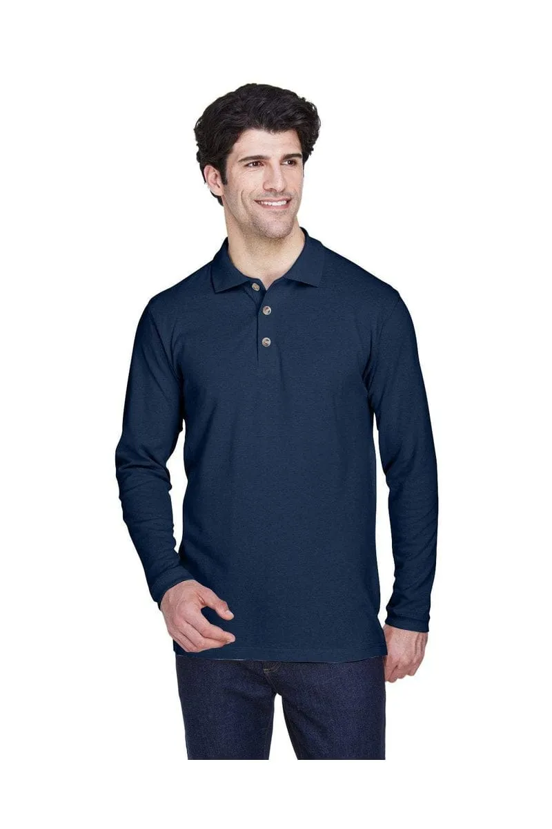 UltraClub 8532: Adult Long-Sleeve Classic Pique Polo