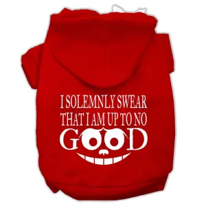 Up to No Good Screen Print Pet Hoodies Red Size XXXL (20)