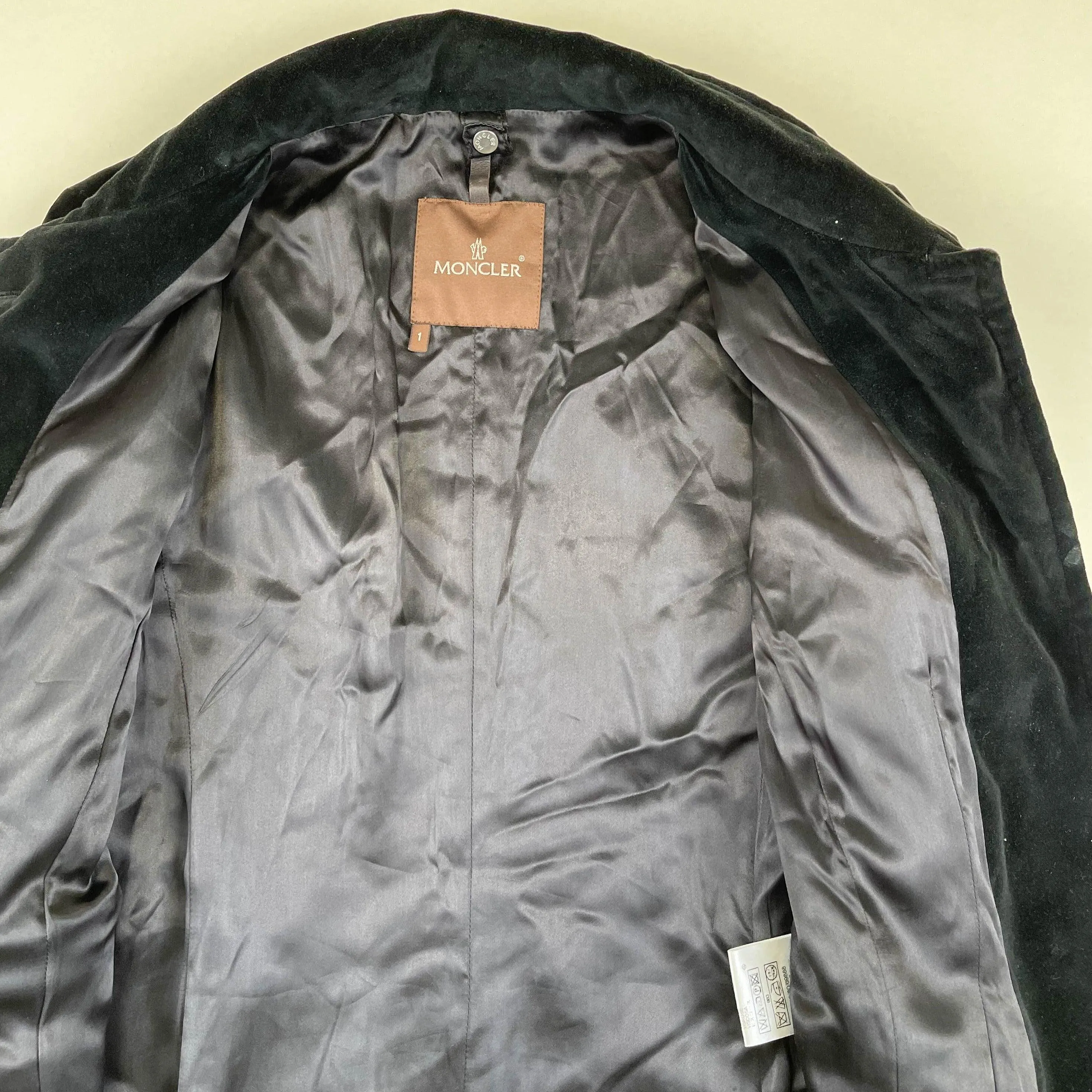 Vintage Moncler Velvet Trench Coat (M)