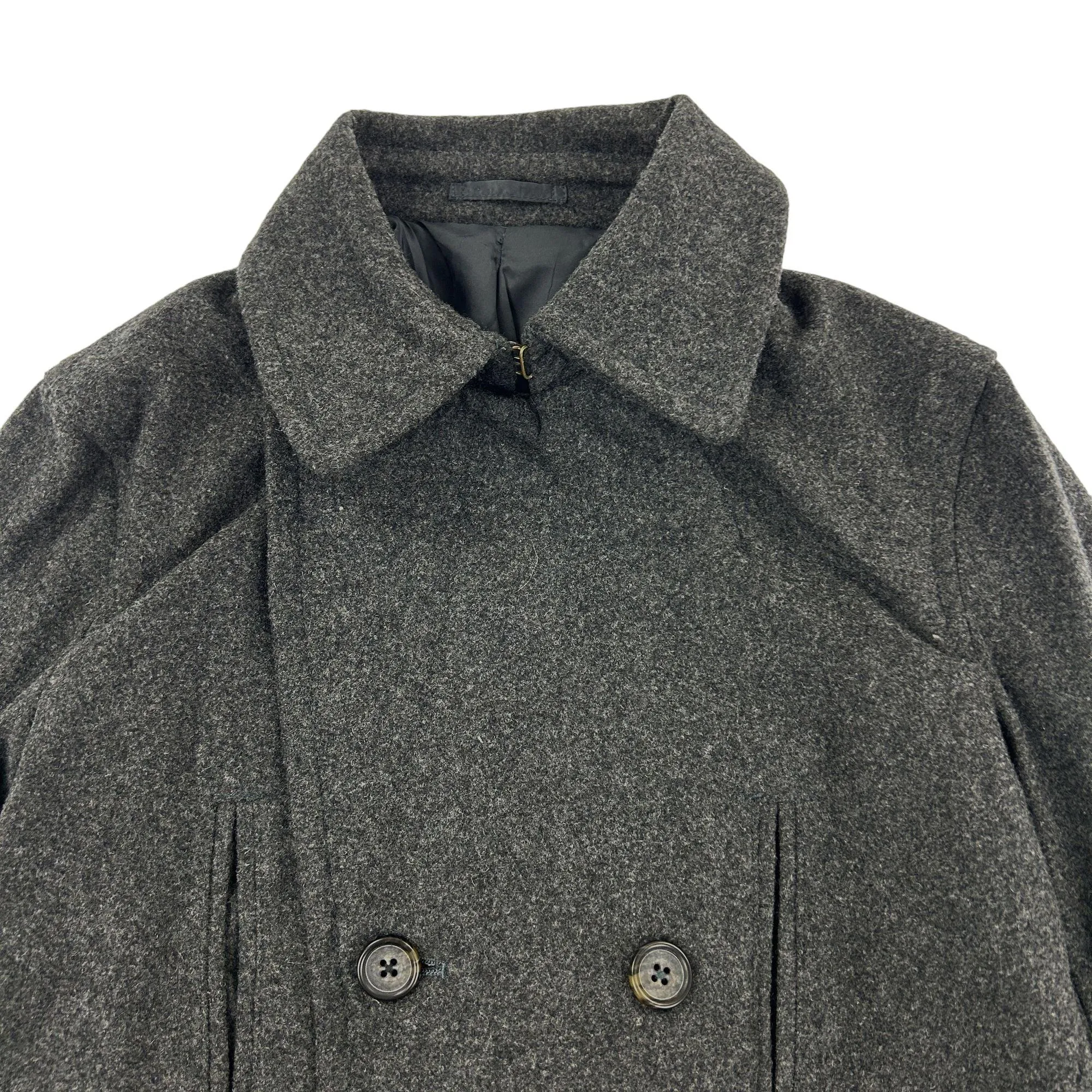 Vintage PPFM Double Breasted Peacoat Style Wool Blend Coat Size M