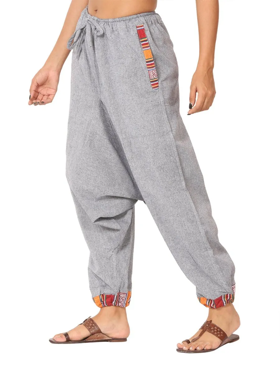 Women's Designer Harem Pants | Grey | Fits Waist Size 28" to 36"