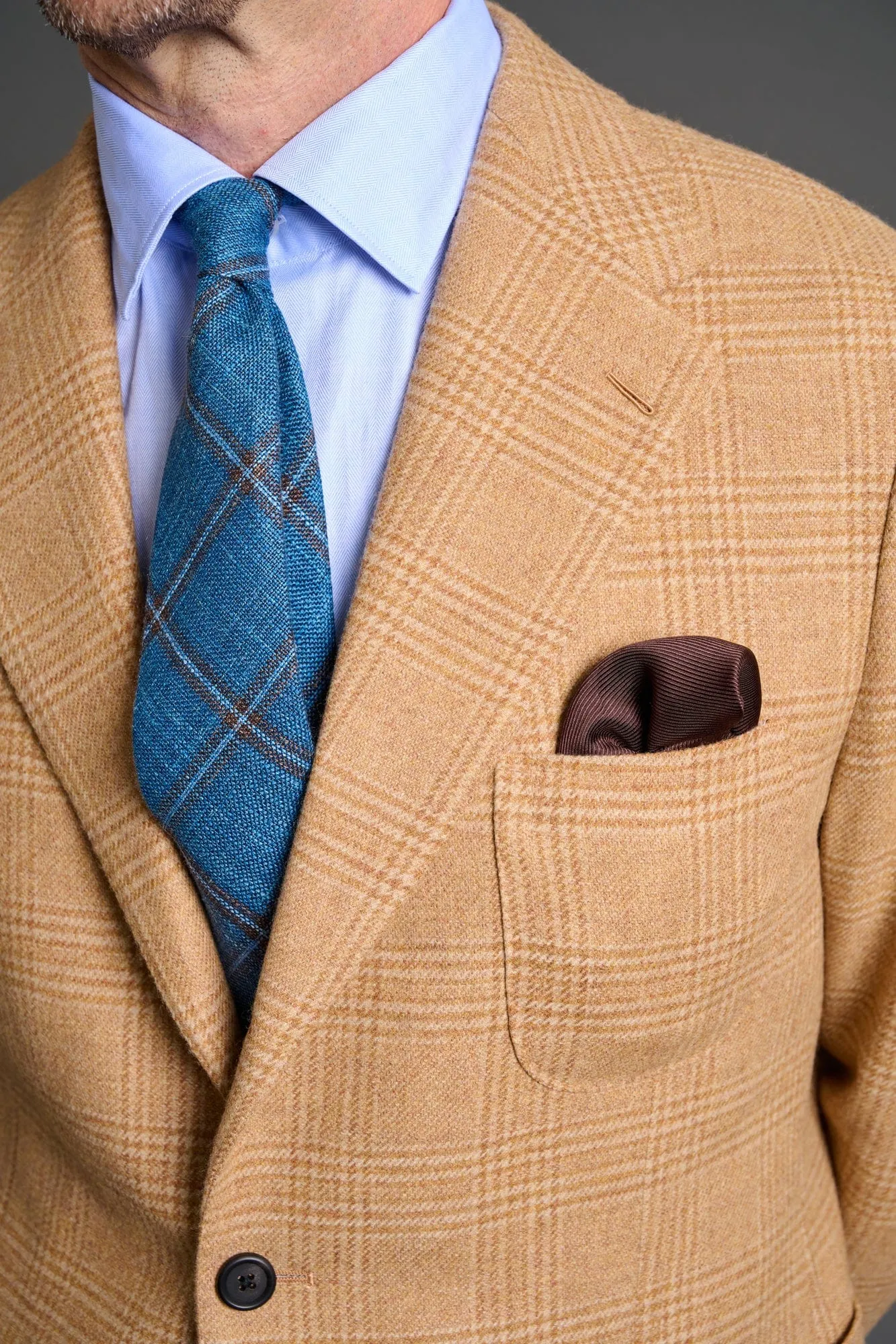 Wool & Cashmere Glenplaid Jacket