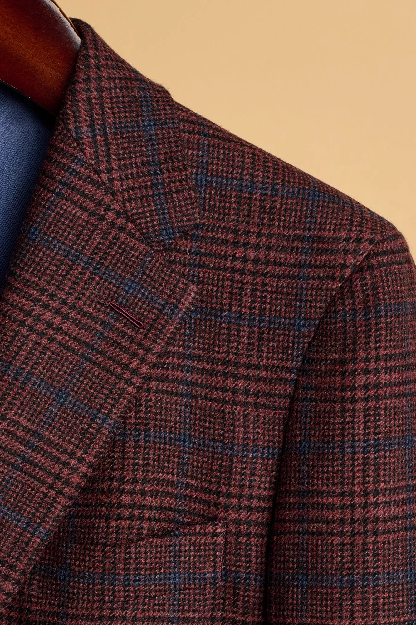 Wool & Cashmere Glenplaid Jacket