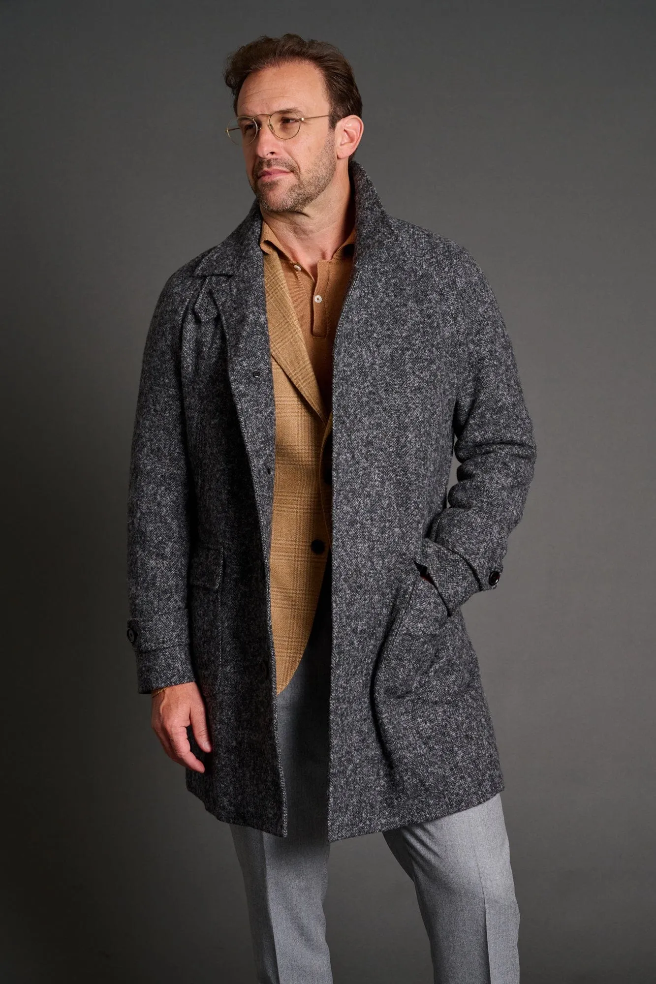 Wool & Cashmere Glenplaid Jacket