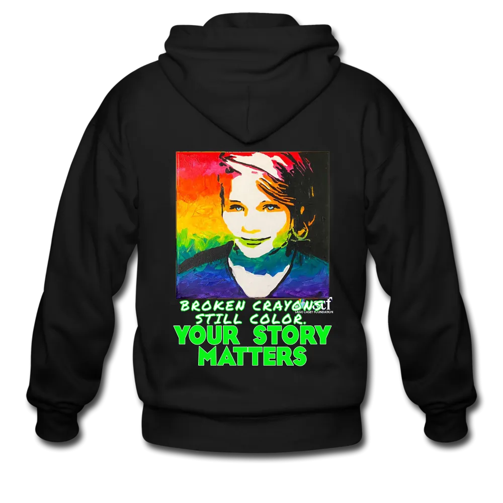 Words Matter / Broken Crayons Hoodie