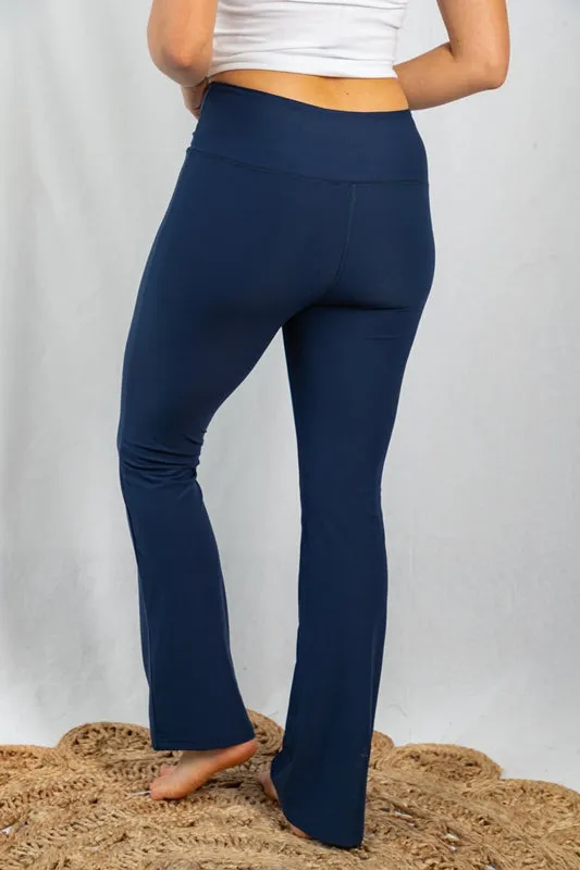 Yoga Bootcut Flare Pants- Navy