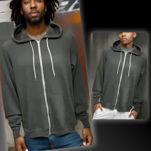 ^ZIP UP HOODIES^ (GREY) (LIGHTWEIGHT)